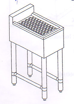 Free Standing Stainless Steel Drain Board