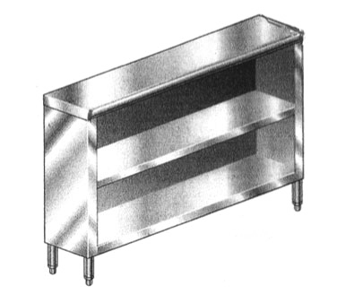 All Stainless 72" Dish Cabinet w 6" Stainless Steel Legs