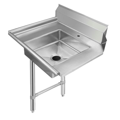 Heavy Duty All Stainless Steel Soiled Dish Table - 72" Left