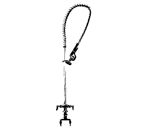 Pre-Rinse Unit - Single Hole Deck Mount by KTI