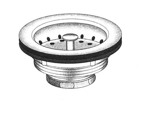Basket Drain with Strainer-3.5" opening