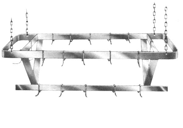 Ceiling Mounted Pot Rack - 96"