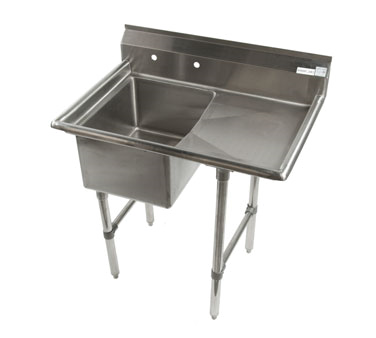 Economy Stainless 1 Well 16x20 Sink w 18" drainboard R