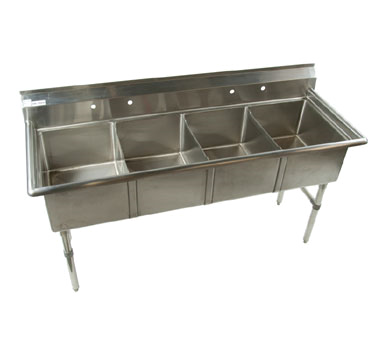 Economy 4 compartment Stainless Sink