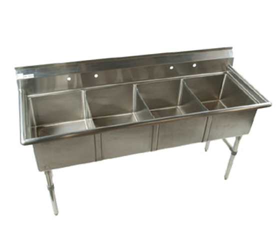 Economy 4 compartment Stainless Sink