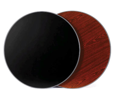 Table Top Square 24"x30" Mahogany/Black
