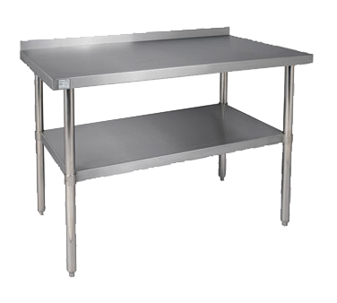Industrial Grade Stainless Steel Work Table  2" Backsplash 24x24
