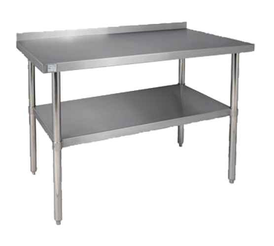 Industrial Grade Stainless Steel Work Table 2" Backsplash 24x30