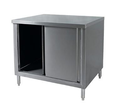 Flat Top Work Table Cabinet With Sliding Doors 30x48