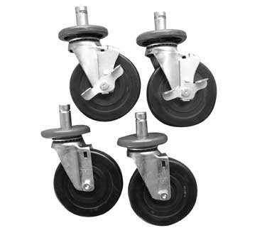 Set of 5" Casters for Liquor Cage
