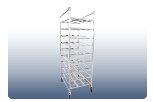 162 Can Capacity Mobile Aluminum Can Rack