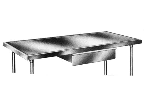 All Stainless Steel Open Base Work Table 30x72 w Drawer