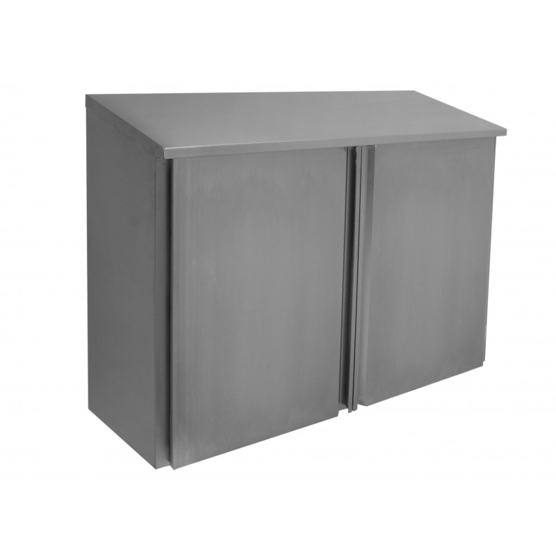 All Stainless Steel Kitchen Wall Cabinet w Hinged Doors 15x36