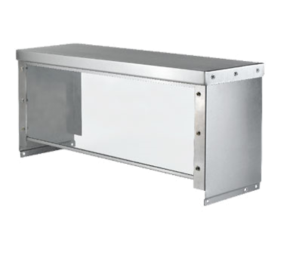Serving Stainless Lexan Sneeze Guard for 4 Bay Hot or Cold Table