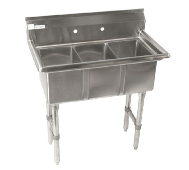 3 Compartment Sink All Stainless C-Store Sink w No DB