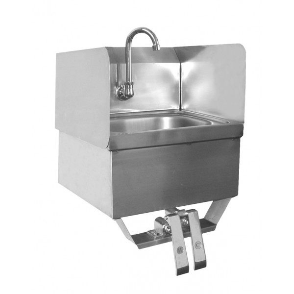 Wall Mount S/S Hand Sink w/Knee Pedal 15.25 x 15.75 x 19 with Sp