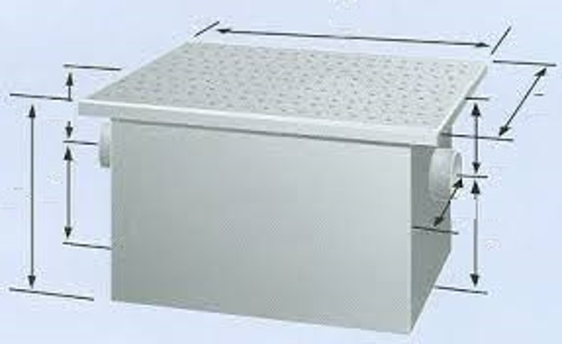 Rockford RP-75 Grease Interceptor – 150 lb Capacity, 75 GPM, 4" No-Hub
