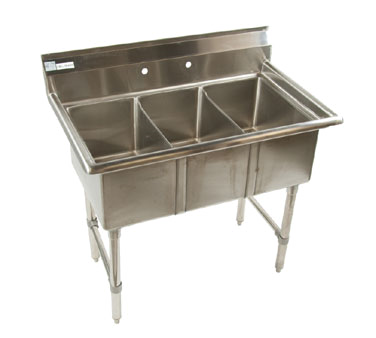All Stainless 3 compartment 15x15 Small Sink