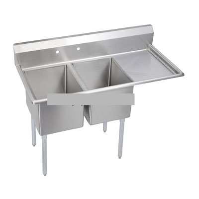 Heavy Duty 2 Compartment 18x24 Sink w 18" DB Right