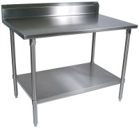 All Stainless Steel Premium Work Table W 5" Back Splash 36x48