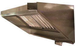06' Concession Trailer Exhaust  Vent Hood w/ Fan & Curb