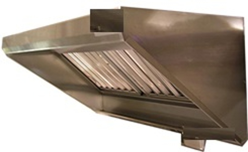 10' Concession Trailer Exhaust Vent Hood w Fan & Curb