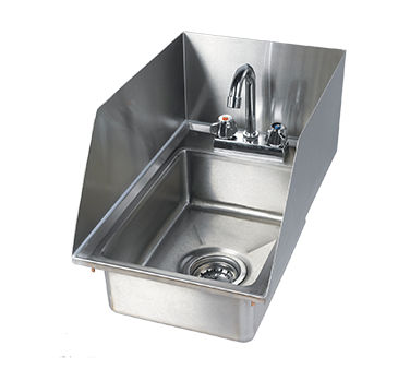 Drop-In Hand Sink w Splash Guards and Faucet