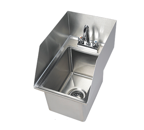 Complete Drop-In Sink 12"x18" 1 Bowl w Free Faucet w Splashguard