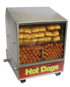 Winco 60048 Benchmark Dog Pound Hot Dog Steamer 164 Hot Dog Capacity 36 Bun Capacity Stainless Steel