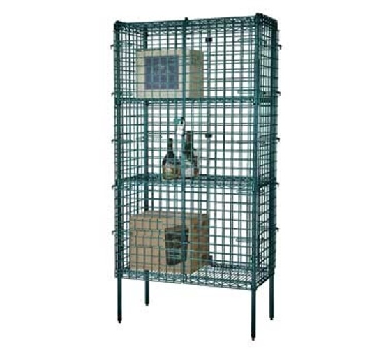 Security Cage Liquor Storage 24 x 36 Green Epoxy