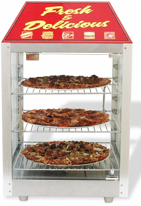 Winco 51040 Benchmark Hot Food Display Case Countertop Pass-Thru 16W x 16D x 25-1/2H Adjustable Thermostat
