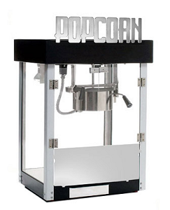 Winco 11065 Benchmark Metropolitan Popcorn Machine Electric Countertop 6oz Kettle 127qt Hour Heated Deck