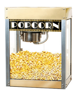 Winco 11048 Benchmark Premiere Popcorn Machine Electric Countertop 4oz Kettle 85qt Hour Lighted Cabinet
