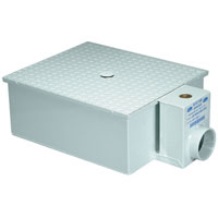 LOW PROFILE GREASE TRAP 40 LB ZURN Z1171-500 20 GPM w 3" INLET