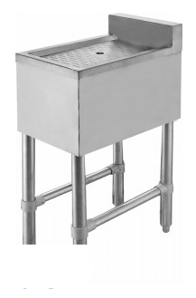 Free Standing All-Stainless Under Bar Drainboard FSDB-12"