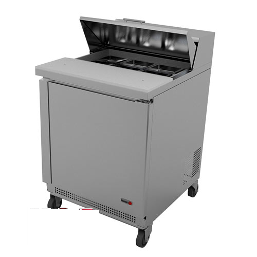 1 Door Fagor 27" Stainless Sandwich Prep Table-8 Pans, FST-27-8