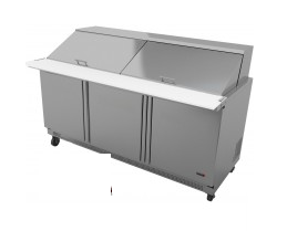 3 Door Fagor 72" Mega Top Sandwich Table-30 Pans, FMT-72-30