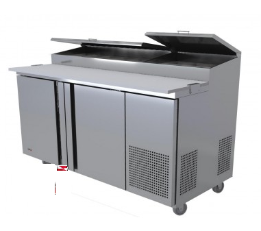 Fagor 67" All-Stainless Pizza Prep Table-9 Pans, FPT-67