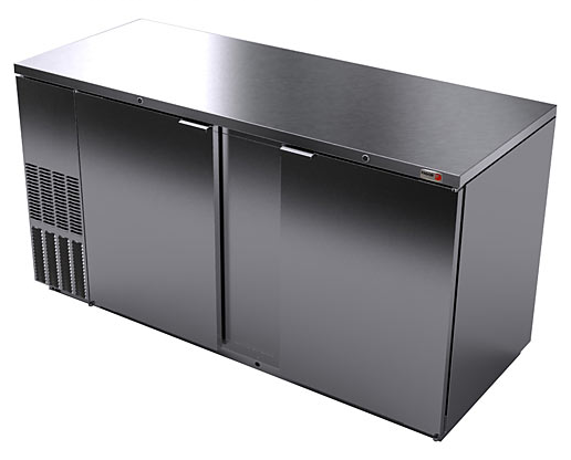 69" Fagor Stainless-Finish Back Bar Cooler- 1014 Cans, FBB-69S