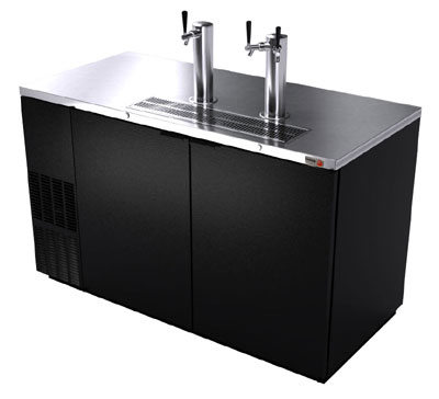 Fagor 59" Black-Finish Direct Draw Beer Cooler- 3 Keg, FDD-59