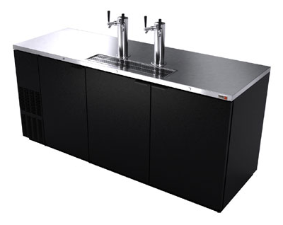 Fagor 79" Black-Finish Direct Draw Beer Cooler- 4 Keg, FDD-79