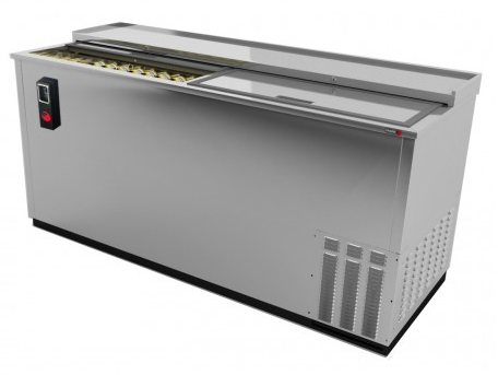 Fagor 65" SS-Finish Horizontal Bottle Cooler-854 Cans, FBC-65S
