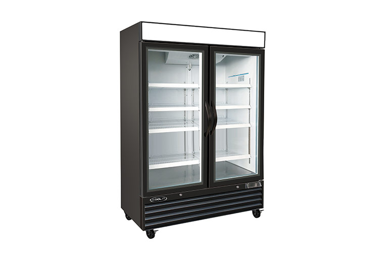 2 Glass Door Freezer Merchandiser 48 Cu Ft Kool-It KGF-48
