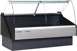 50" Curved Glass Refrigerated Deli Case Hydra Kool KFM-CG-50-S