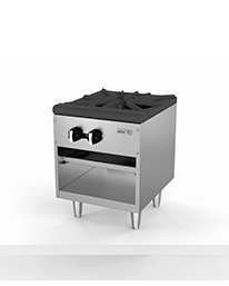 Stock Pot Range 18" Wide one 3 Ring Burner Asber USA AESP-18-2