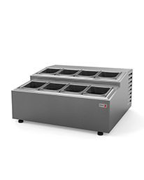 8 Pan Refrigerated Countertop Rail Fagor Commercial CPR-8