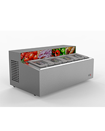 4 Pan Refrigerated Countertop Rail Fagor Commercial CPR-60-4