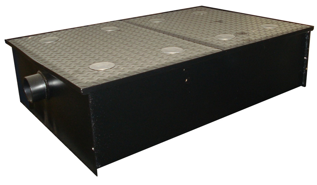 LOW PROFILE GREASE TRAP 70 LB Mifab MI-G-L-35 35 GPM w 3" INLET