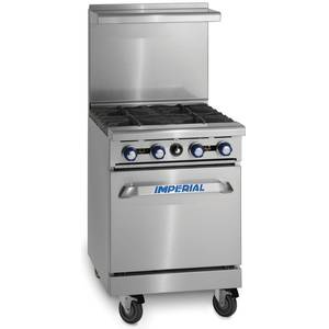 Commercial 4 burner 24"HD Gas Range Imperial Range IR-4