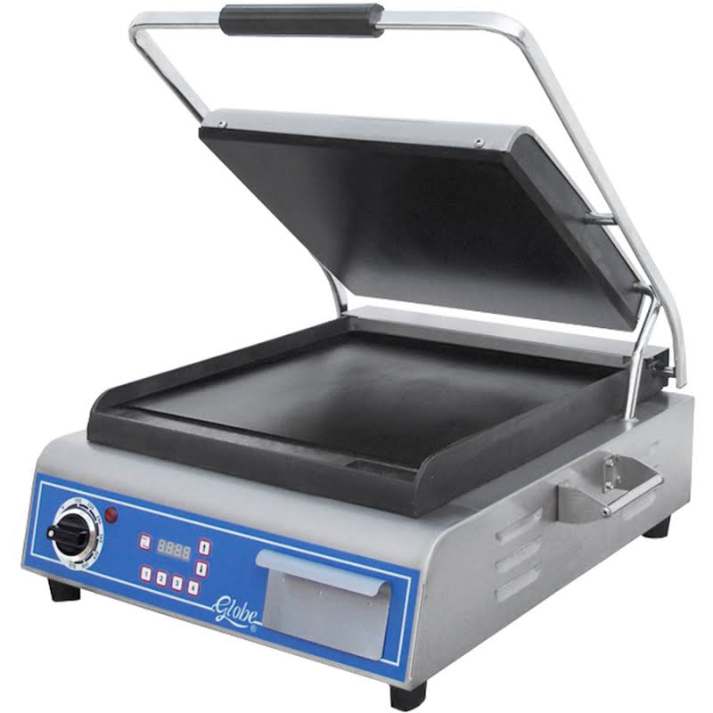 14" Deluxe Kitchen Sandwich Grill with Smooth Plates - 1800W Globe GSG14D